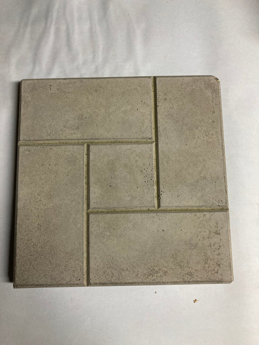 Pavement mold template with wood pattern effect