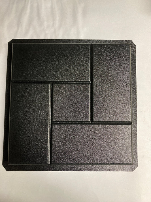 Pavement mold template with wood pattern effect