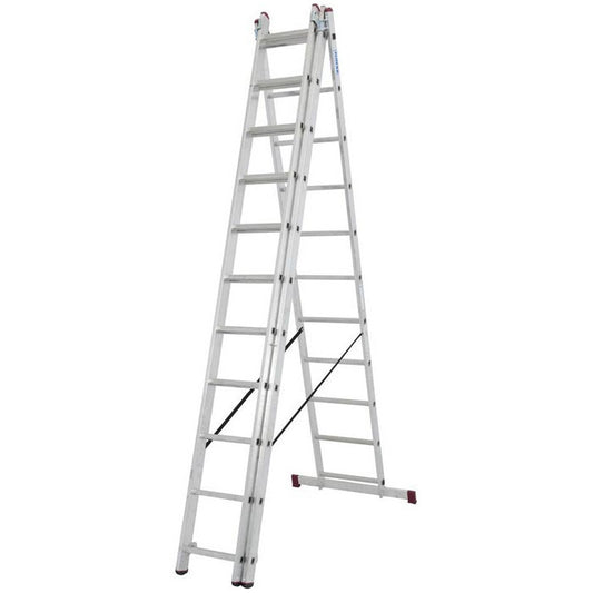Krause CORDA multi-purpose ladder with three steps, 3x11 steps