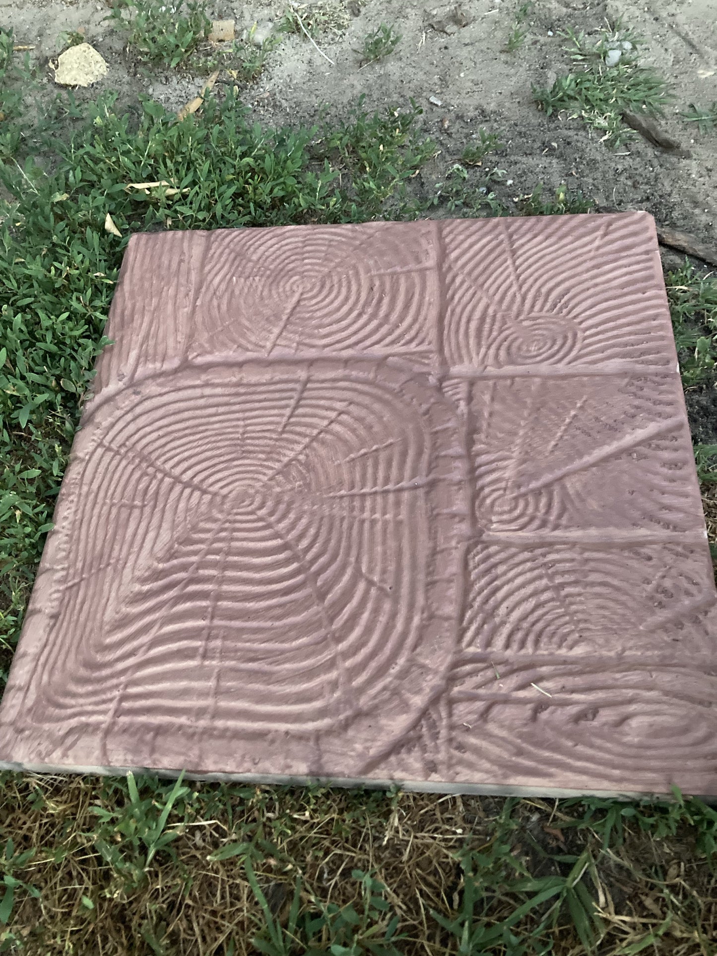 Pavement mold template with wood pattern effect