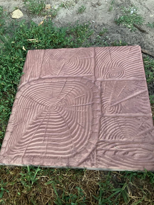 Pavement mold template with wood pattern effect